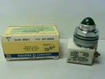  Square D 9001KP38G Pilot Light w/Green Removable Lens w/9001KM38 Light Block 120V Image