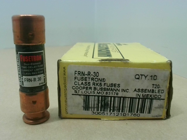 Bussmann FRN-R-30 (10 PCS) Fuse 30A 250V Dual Element Current Limiting ...
