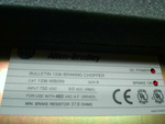  Allen Bradley 1336-WB009 Bulletin Braking Chopper SerA 460VAC 9A 163393 Rev.01 Image