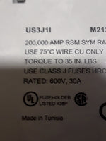  Ferraz Shawmut US3J1I Fuse Holder M212922F Rated 600V 30A Din Rail Mountable Image