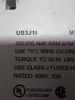  Ferraz Shawmut US3J1I Fuse Holder M212922F Rated 600V 30A Din Rail Mountable Image