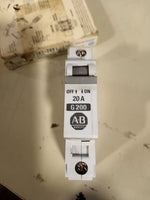  Allen Bradley 1492-CB1G200 Circut Breaker Din Rail Mount 20AMP Image