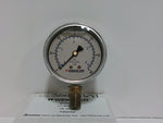  Weksler BY12YPE4LW Glycerin Filled Pressure Gauge 1/4" NPT 0-60 PSI Range Image