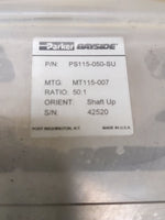  Parker PS115-050-SU Gearhead MT115-007 50:1 Ratio Image