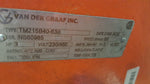  VAN DER GRAAF TM215B40-630 Motor Drum 66 FT/Min Speed 3HP W/Warranty! Image