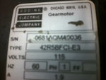  BODINE 42R5BFCI-E3 GEAR MOTOR Image