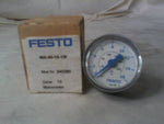  FESTO MA-40-16-1/8 MANOMETER PRESSURE GAUGE 0-240PSI SIZE40 1/8IN Image