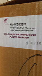  CRYSTAL FILTRATION PBP2AHBF975 5/20 PLEATED BAG CYLINDER FILTER Image