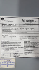  General Electric THN3364JCL 3 Phase Heavy Duty Safety Switch Image