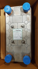  FlatPlate FP10x20-60 Brazed Plate Heat Exchanger 60 plate 2" Thread 150 GPM Image