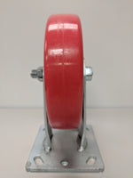  Trio Pines Rigid Caster 6x1-1/2 Pro-Tech Polyurethane Wheel TP6260R-02-PRO 550LB Capacity Image