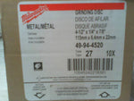  (Box of 10) Milwaukee 49-94-4520 Grinding Wheels. 4-1/2in. x 1/4in. x 7/8in Image