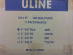  Uline S-13677BLU Tamper Evident Plastic Truck Seal Blue Factory Sealed Image