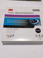  3M Trizact Hookit 5" Clear Coat Sanding Disc 02095 P1500 (25PCS/Box) Image