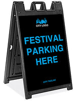  Plasticade Signacade Deluxe A-Frame Sidewalk Curb Sign with Quick-Change System Image