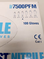  SHOWA Best 7500PF Disposable Nitrile Glove SIZE MEDIUM 100 Gloves Image