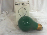  Philips A19 Party Decor Incandescent Green Light Bulb 25 Watts 120 Volts Image