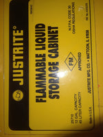  Justrite 25710 Flammable Liquids Storage Safety Cabinet 12 Gallon Capacity Nice! Image