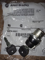  Allen Bradley 800FM-KM21 Ser. A 2 Position Key Maintained Selector Switch Image