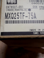  SMC MXQ25TF-75A Cylinder Slide Table Factory Sealed Image