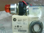  Allen Bradley 800T-PT16A Push-To-Test Pilot Light Amber Lens Color 120V Image