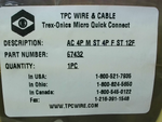  Tpc Wire 67432 Micro Quick Connect Cable 4 Pole Stright Male/Female 18 AWG 12' Image
