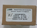  PIAB EVS100 Vacuum Switch 0-30in-HG 30PSI Proof DPST 1/4"NPT Image