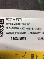  Turck Bi2-CRS260-ADZ30X2-B3131/S34 Inductive Sensor 4275493 (QTY) Factory Sealed Image
