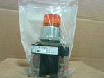  PUSHBUTTON, ALLEN-BRADLEY 800T-QTH24A, PILOT PUSH TO TEST AMBER LENS COLOR 24 V Image