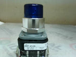  ALLEN BRADLEY 800T-QT24B Illuminated Blue Push Button Push To Test 24V NO BOX Image
