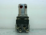  Allen Bradley 800T-PA16R /T  Illuminated Red Push Button w/ Guard & Contact Image