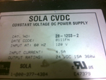  SOLA 28-1203-2 Constant Voltage Power Supply 24VDC 15A NICE! Image