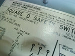  Square D HU361AWKEI Safety Switch 30 Amp 600V Non-Fusible Disconnect Image