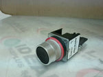  Allen Bradley 800MR-A2 /AC Black Pushbutton w/ Contact Block Image