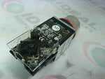  Allen Bradley 800MR-A2 /AC Black Pushbutton w/ Contact Block Image