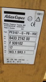  Atlas Copco(8433 2742 00) PF3107-G-PB-HW TENSOR 3-7 Graphing Tool Controller Image
