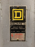 SQUARE D HU363AWK SERIES E1 100 AMP SAFETY DISCONNECT SWITCH NO BOX Image