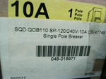  Square D QOB110 (2 PCS) Circuit Breaker 1 Pole 10 Amp 120 V Bolt Image