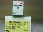  Square D 8501RSD42V53 Miniature GP Relay 13136 DPDT 10A Image