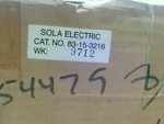  SSola Electric 83-15-3216 Power Supply Image