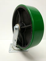  Trio Pines 8" x 2" Swivel Caster with Polyerothane Cast Iron Wheel Image