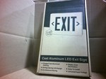  Prescolite GC Series Cast Aluminum LED Exit Sign Factory Sealed Image