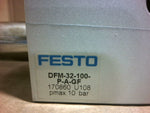  FESTO DFM-32-100-P-A-GF Guided Slide Air Cylinder Image