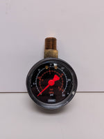 Fisher 0-30 PSI 1/4 NPT 2" Face Gauge Brass Top Mount 0-2 bar
