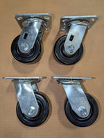 Hamilton Caster Set of 4 Standard Duty Swivel Casters 4" x 2" Plastex Phenolic Wheel