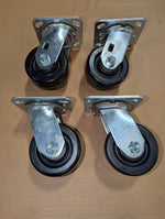  Hamilton Caster Set of 4 Standard Duty Swivel Casters 4" x 2" Plastex Phenolic Wheel Image