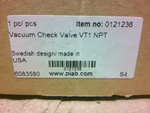  Piab 0121236 Vacuum Check Valve VT1 NPT Image