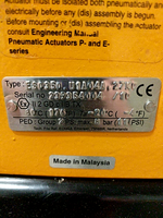  El-O-Matic ES0350.U1A04A.27K0 Pneumatic Valve Actuator w/ 3" Bronze Valve Image