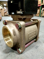  El-O-Matic ES0350.U1A04A.27K0 Pneumatic Valve Actuator w/ 3" Bronze Valve Image