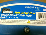  Ideal 31-057 Tuff-Grip Blue Steel Fish Tape 240ft x 1/8in x .060in Factory Sealed Image